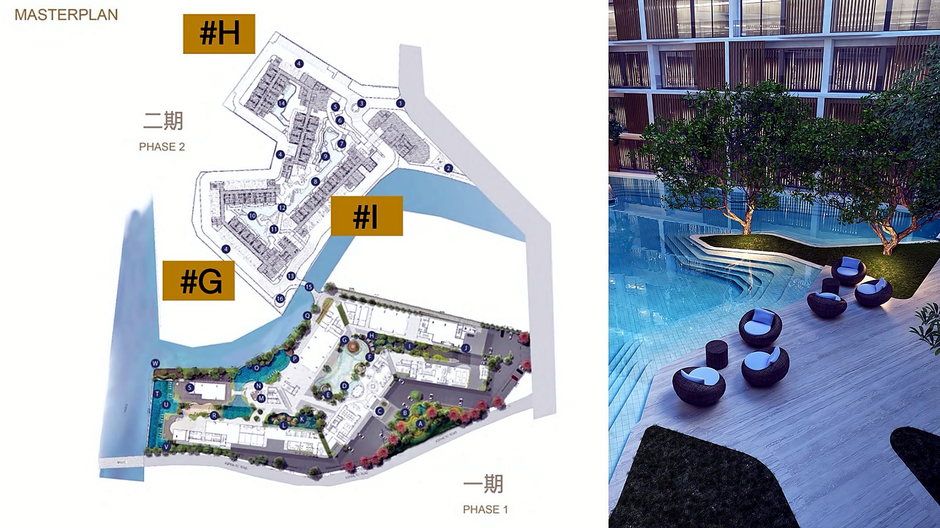 Master plan and pool (render)